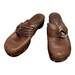 NICKELS Brown Clog Shoes Size 8.5 in Women’s